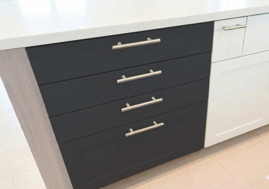 Cupboard with raised doors (Wise original frame design doors) and a 3-minute gloss urethane paint finish