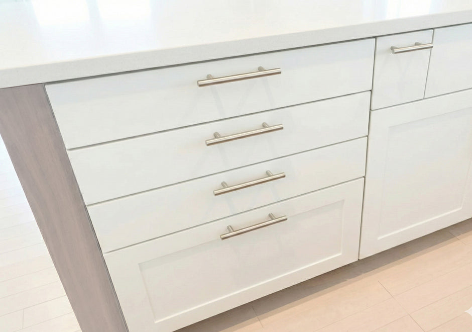 Cupboard with raised doors (Wise original frame design doors) and a 3-minute gloss urethane paint finish